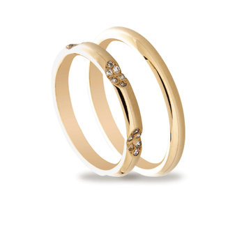 Βέρες Σετ Χρυσές Λουστράτες με Ζιργκόν MASCHIO FEMMINA TMF-104 - themelidisjewels